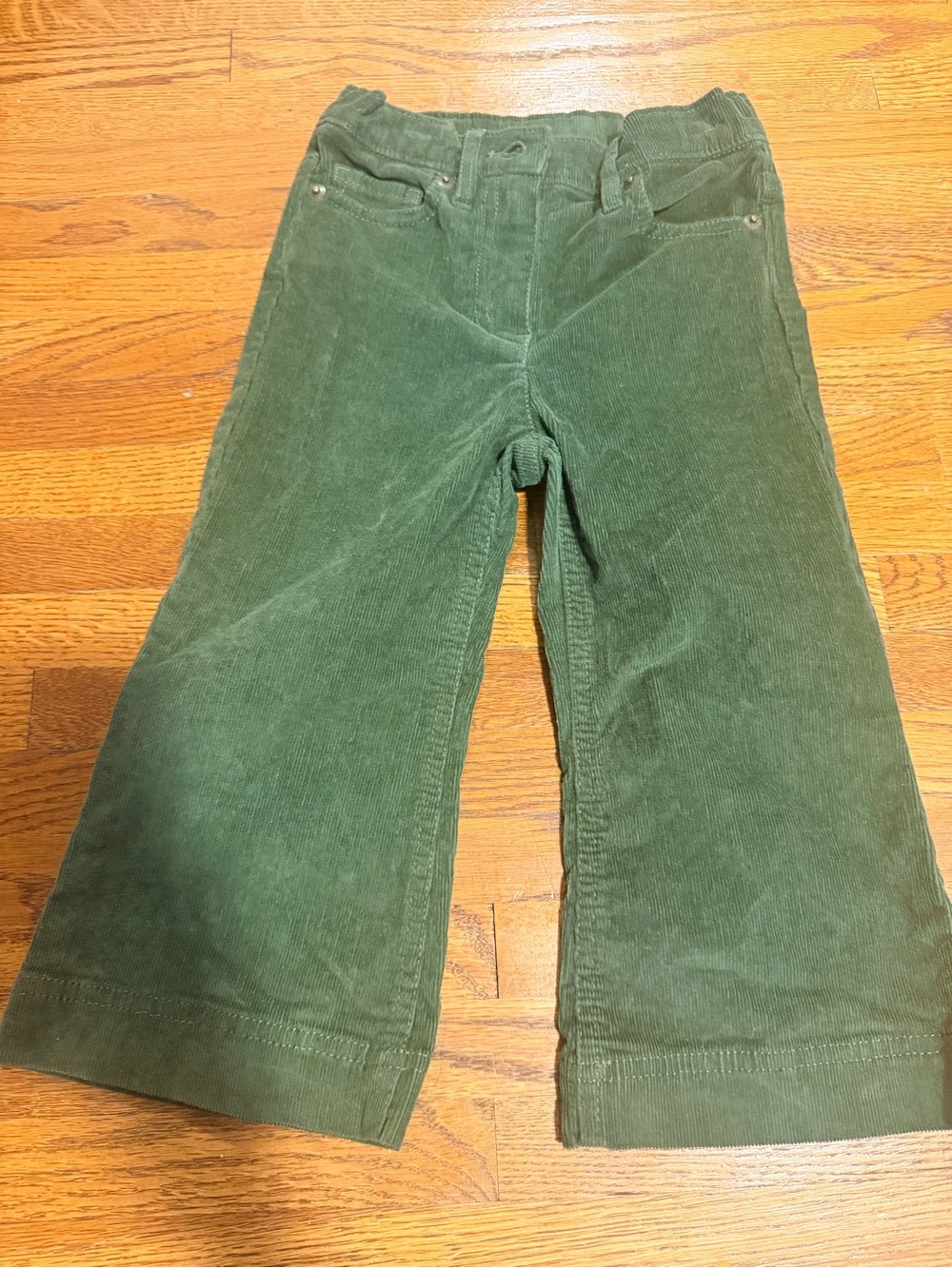 Crewcuts Olive Green Corduroy Wide-Leg Pants